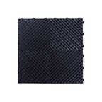 BLACK VENTED FLOOR TILES SIX PACK 40cm x 40cm x 1.8cm