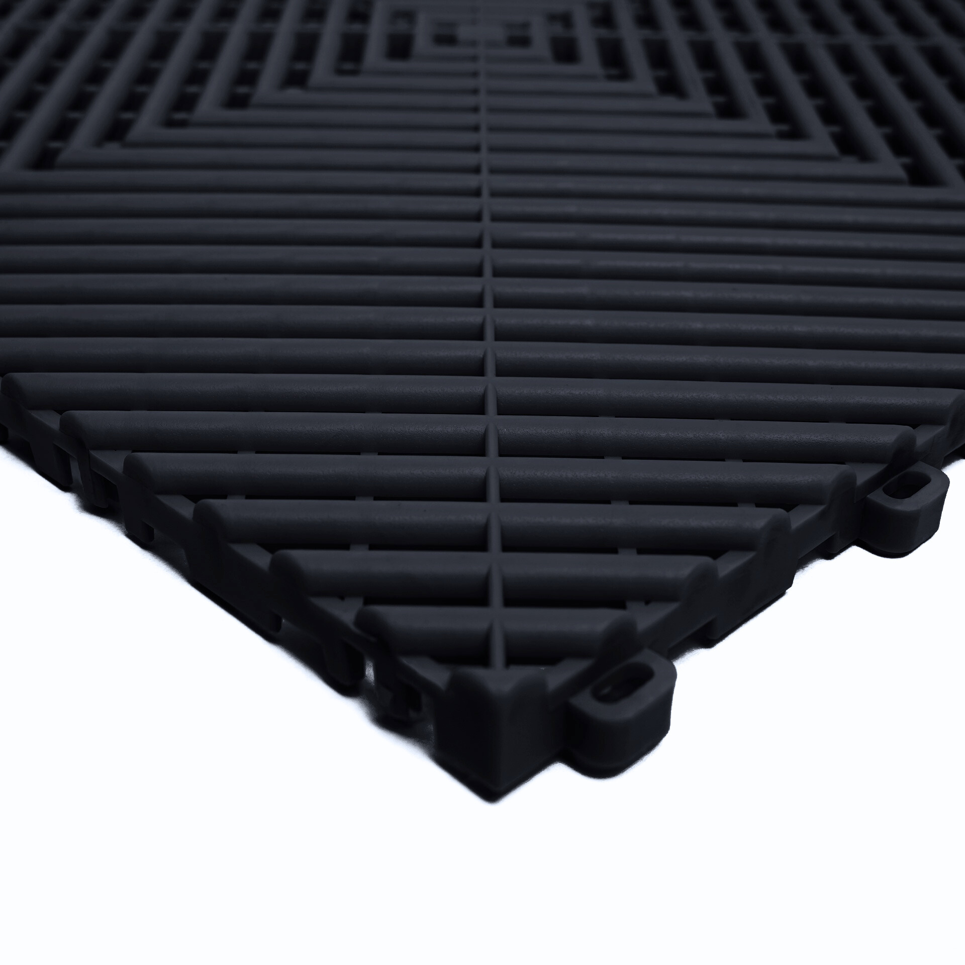 BLACK VENTED FLOOR TILES SIX PACK 40cm x 40cm x 1.8cm