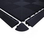 BLACK VENTED FLOOR TILES SIX PACK 40cm x 40cm x 1.8cm