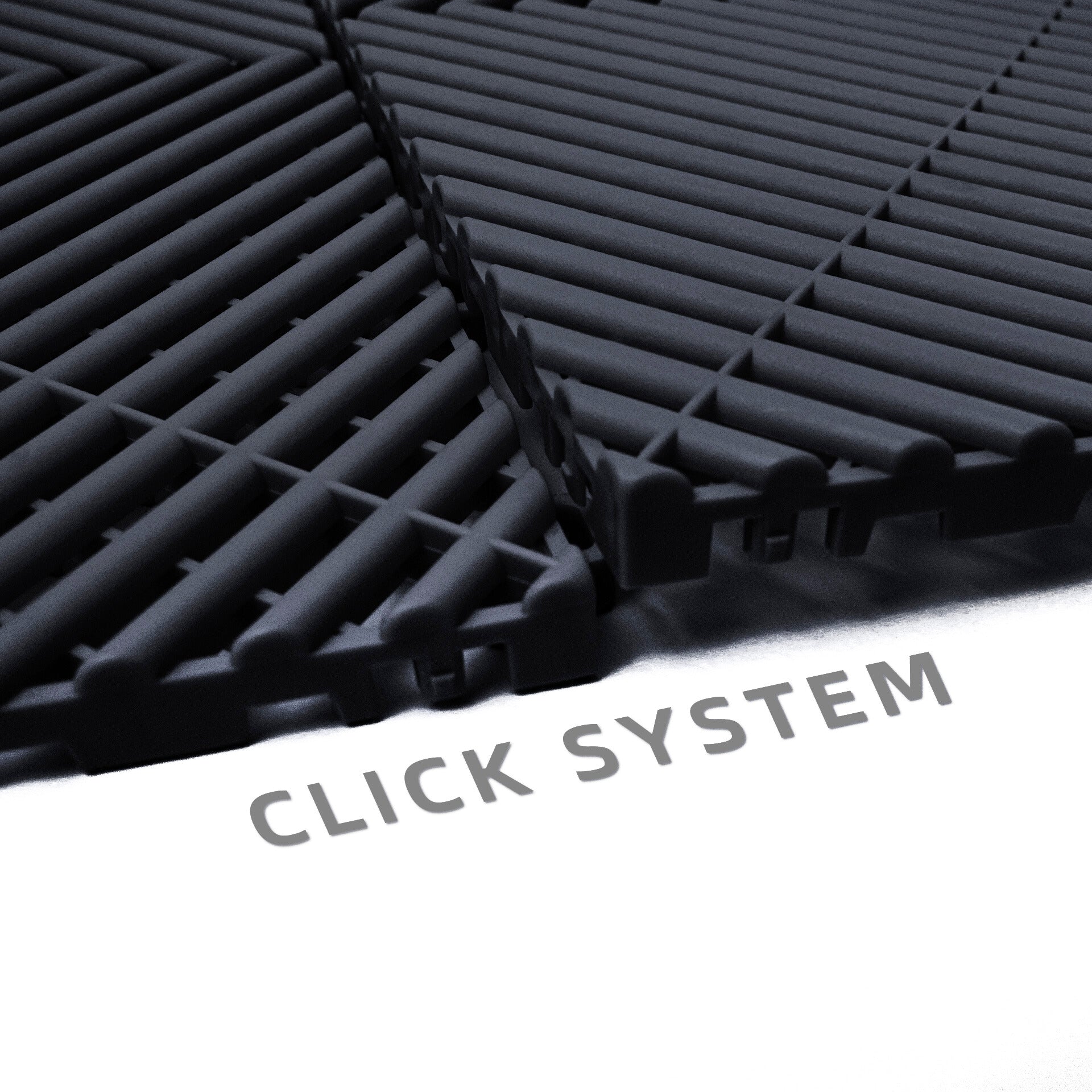 BLACK VENTED FLOOR TILES SIX PACK 40cm x 40cm x 1.8cm