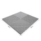 LIGHT GREY VENTED FLOOR TILES SIX PACK 40cm x 40cm x 1.8cm