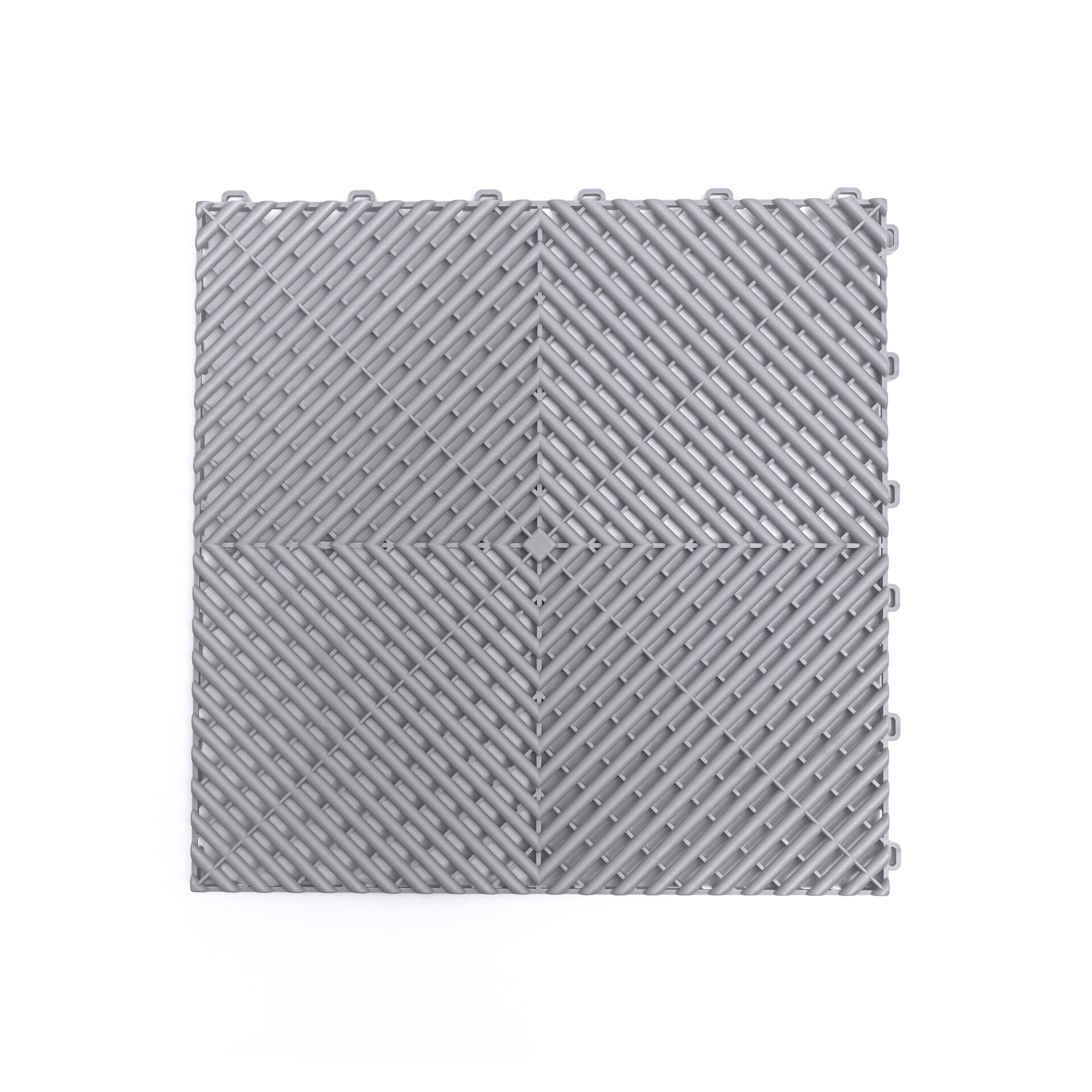 LIGHT GREY VENTED FLOOR TILES SIX PACK 40cm x 40cm x 1.8cm