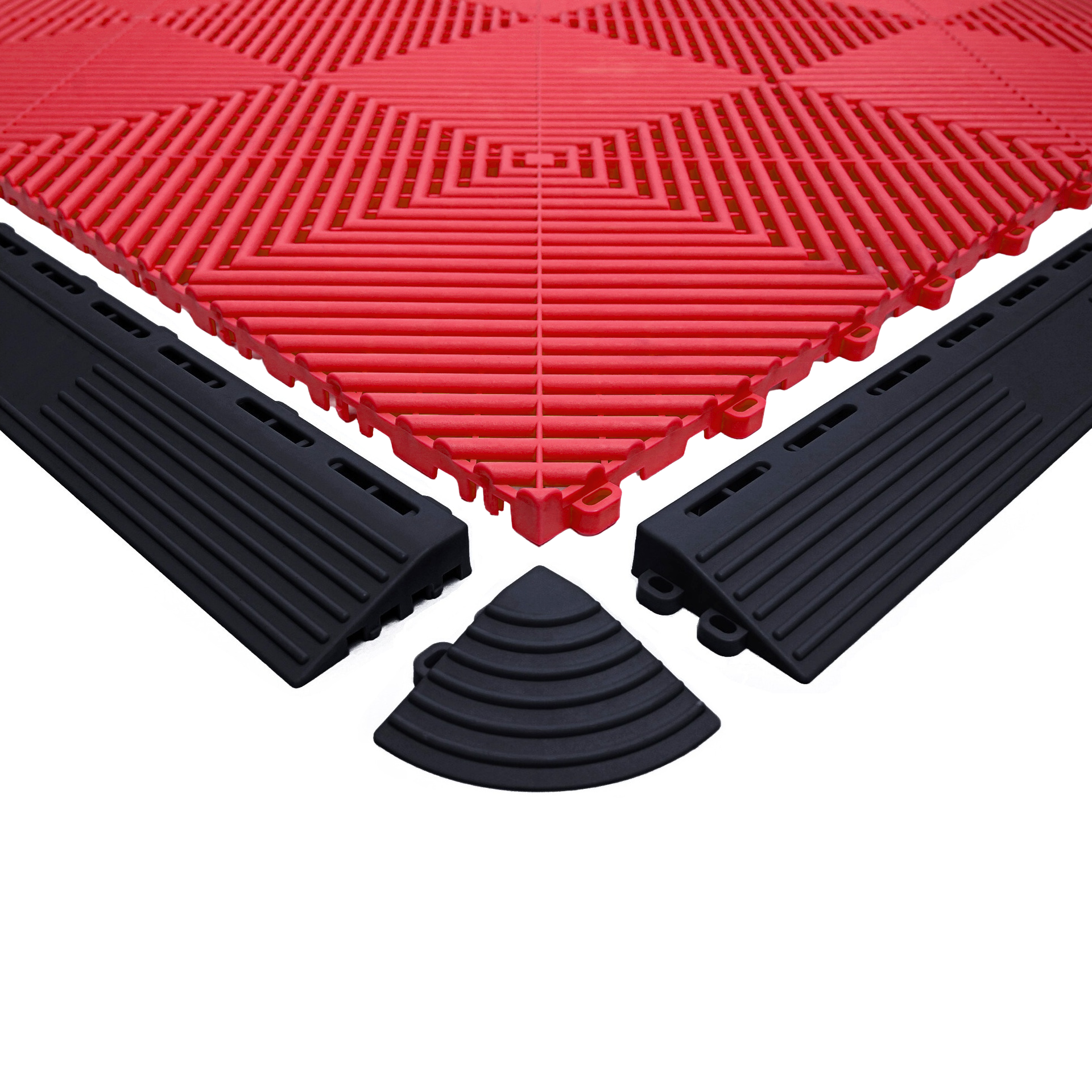 RED VENTED FLOOR TILES SIX PACK 40cm x 40cm x 1.8cm