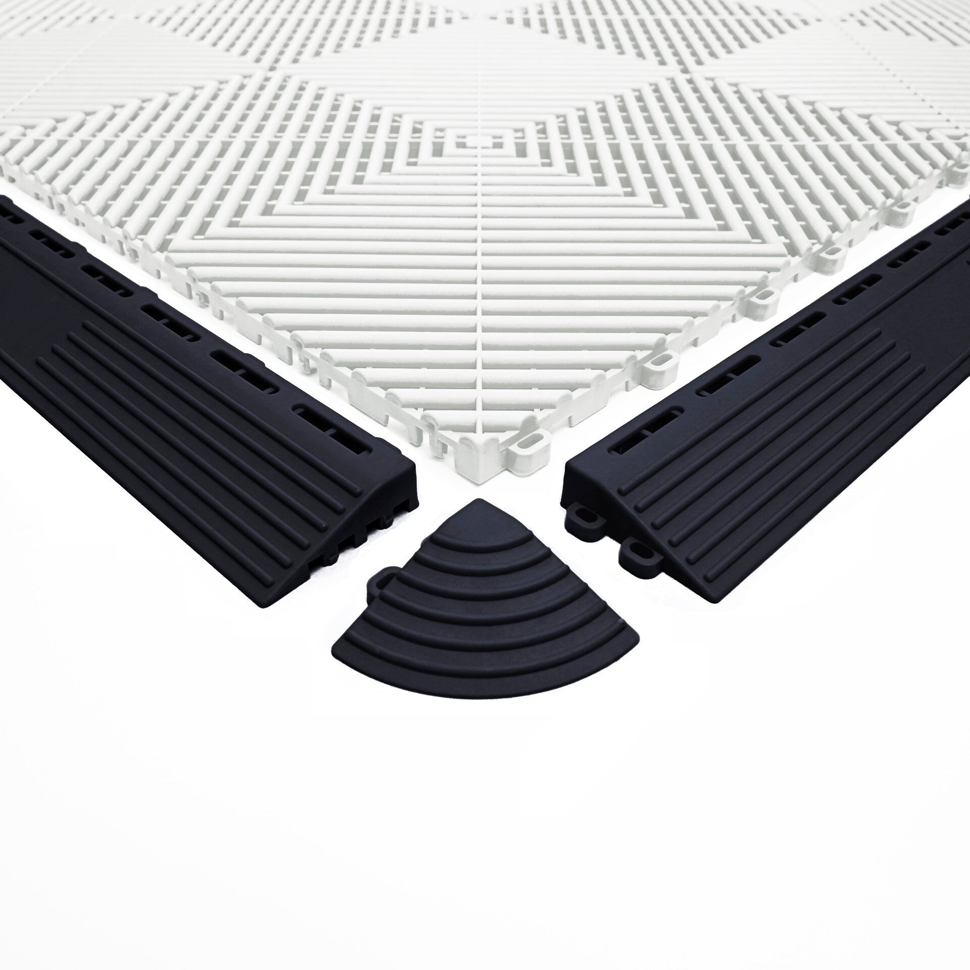 WHITE VENTED FLOOR TILES SIX PACK 40cm x 40cm x 1.8cm