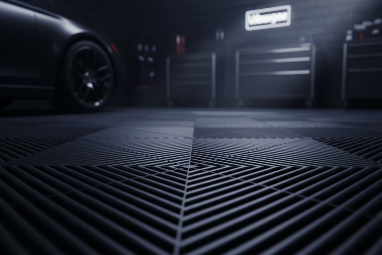 Cinematic Vented Garage Floor Tiles
